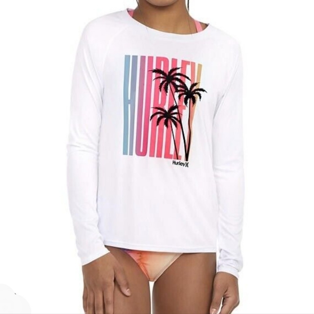 Hurley Long Sleeve UPF 50+ Swim Shirt Size 5/6